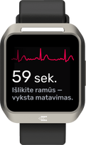 dydi m - Teltoheart Širdies veiklos stebėjimo apyrankė M dydis (Gray) - 2 nuotrauka