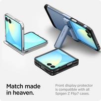 samsung telefonai - Spigen "Glas.TR EZ Fit HD" Apsauginis stiklas Samsung Galaxy Z Flip 7 - Skaidrus (Transparent) - 3 nuotrauka