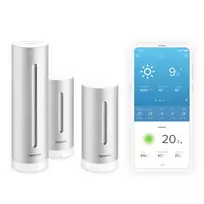 netatmo - Netatmo NBU-NWS-NIM-EU Sidabras (Silver) Wi-Fi Meteorologinė stotis su vidiniu moduliu - 7 nuotrauka