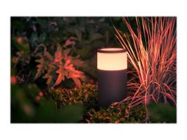 pastatomas lauko sviestuvas - Pastatomas lauko šviestuvas Philips Calla Hue White and color ambiance, juodas - 4 nuotrauka