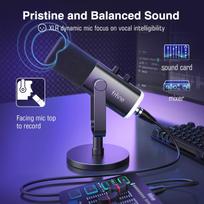 xlr - FIFINE K688 Laidinis Dinaminis Mikrofonas ,  USB/XLR Juodas (Black) - 3 nuotrauka