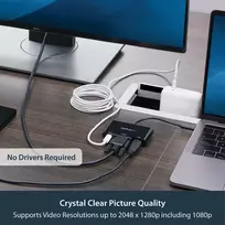 usb c laidas 60w - „StarTech“ USB-C Į VGA ADAPTERIS SU PD/PD + USB PRIJUNGTAS – USB-C ADAPTERIS - 2 nuotrauka