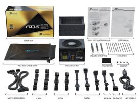 750w psu 80 gold - Seasonic Focus GX-750 750W, 80 PLUS Gold, ATX Juodas (Black) - 10 nuotrauka