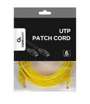 tinklo kabeliai utp cat 6 - Gembird Cable UTP CAT 6 5m Yellow - 2 nuotrauka