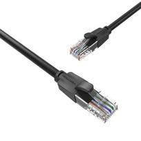 utp kabelis juodas - Vention IBEBH UTP CAT6 RJ45 Ethernet tinklo kabelis 1000Mbps 2m Juodas (Black) - 4 nuotrauka