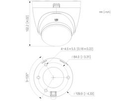 kamera ip67 - HD-CVI kamera HAC-HDW1509TP-IL-A 2.8mm, 5MP, IR LED pašv. iki 40m, mic - 4 nuotrauka