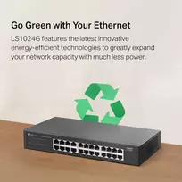 tp link switch - NET SWITCH 24PORT 10/100/1000M/LS1024G TP-LINK - 3 nuotrauka