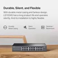 tp link switch - NET SWITCH 24PORT 10/100/1000M/LS1024G TP-LINK - 4 nuotrauka