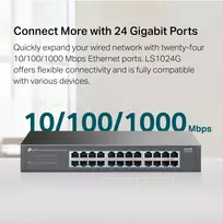 tp link switch - NET SWITCH 24PORT 10/100/1000M/LS1024G TP-LINK - 7 nuotrauka
