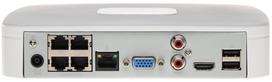 vaizdo registratorius dvr - Dahua NVR2104-P-4KS3 IP įrašymo įrenginys 4CH 4PoE Balta (White) - 4 nuotrauka