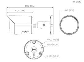 kamera ip67 - Dahua IPC-HFW2849S-S-IL-0280B Juoda (Black) 8MP Bullet IP kamera - 3 nuotrauka