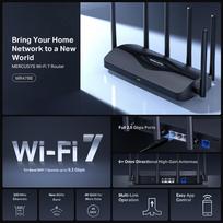 wi fi 7 routeris - Mercusys BE9300 Tri-Band Wi-Fi 7 Juodas (Black) - 9 nuotrauka