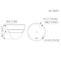 kamera ip67 - NET CAMERA 6MP DOME/HDBW3649E-AS-IL-0280B DAHUA | DH-IPC-HDBW3649E-AS-IL-0280B - 3 nuotrauka