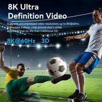 aliuminio kabeliai - Vention 2-Port Bi-Directional 8K HDMI Switcher AKPH0 Pilka (Gray) - 10 nuotrauka