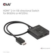 2.1 hdmi switch - Club 3D CSV-1384 HDMI 2-in-1 dvikryptis jungiklis 8K60Hz/4K120Hz Juodas (Black) - 3 nuotrauka