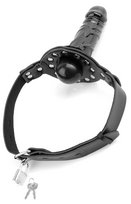 imitator - Burnos kaištis su falo imitatoriumi Fetish Fantasy Deluxe Ball Gag w/ Dong, juodas - 4 nuotrauka