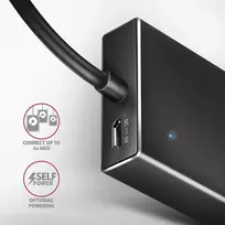 usb c 3 2 gen 2 kabelis - Axagon HUE-F7C USB-C 7-port Hub 3.2 Gen 1 su įkrovimo palaikymu 0.3m Juodas (Black) - 5 nuotrauka