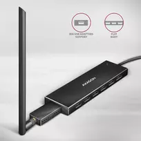 usb c 3 2 gen 2 kabelis - Axagon HUE-F7C USB-C 7-port Hub 3.2 Gen 1 su įkrovimo palaikymu 0.3m Juodas (Black) - 6 nuotrauka