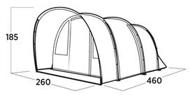 keturviete palapine - Keturvietė palapinė Easy Camp Skarvan 4, pilka sp., 460 cm x 260 cm x 185 cm - 2 nuotrauka