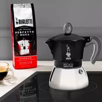 moka kavinukas - Bialetti Moka Induction 4 Cups (Black) - 3 nuotrauka