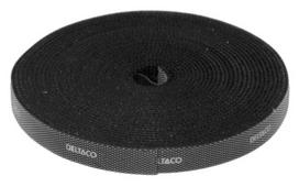 loop - DELTACO Velcro juosta, 10mm, 5m, juoda, CM05S, CMADCOCM05S - 5 nuotrauka