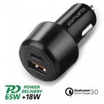 usb c 65w - Automobilinis įkroviklis 4smarts VoltRoad Ultimate, USB Type C/USB Type A, juoda, 83 W - 5 nuotrauka