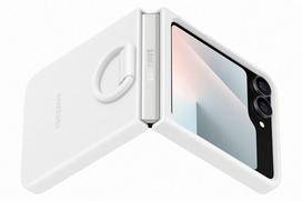 z flip6 - Samsung Silicone case, Galaxy Flip7 FE, baltas - Dėklas - 3 nuotrauka