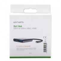 hdmi - Adapteris 4smarts USB-C - USB/HDMI/USB-C USB-C male, USB/HDMI/USB-C female, 0.15 m, juoda - 3 nuotrauka