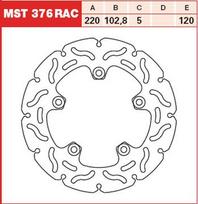 Stabdžių diskas MST376RAC Galas fiksuotas TRW 220/102,8/5mm/120mm