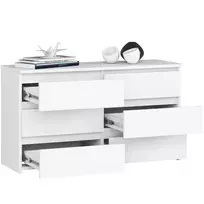 komoda akord cl100 - Komoda Akord CL100, balta, 100 cm x 35 cm x 57 cm - 5 nuotrauka