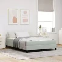 Lova Kiemas su čiužiniu, 160x210 cm, šviesiai pilka (Light Grey), audinys
