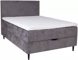 lovos 120 x200 - Kontinentinė lova Home4You LAARA, 120x200 cm, grafitas/pilkas (Graphite/Grey) - 1 nuotrauka