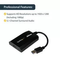 usb to hdmi adapter - StarTech USB 3.0 į HDMI adapteris USB32HDPRO Juodas (Black) - 2 nuotrauka