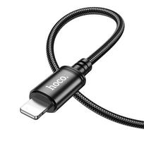 lightning usb a laidas - Hoco USB A to Lightning 2.4A X89 2m Juodas (Black) - 5 nuotrauka