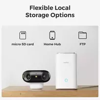 kamera wifi 4k - Reolink Argus 4 Pro 4K 180° Dual-Lens Wi-Fi 6 Baterija (Balta) - 4 nuotrauka