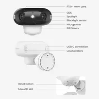 kamera wifi 4k - Reolink Argus 4 Pro 4K 180° Dual-Lens Wi-Fi 6 Baterija (Balta) - 9 nuotrauka