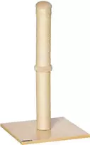 medzio plokstes - PawHut draskyklė-stulpas, sizalio draskymo stulpas katėms, stabilus, su kamuoliuku, 60 cm, medžio drožlių plokštė, smėlio spalvos ir ąžuolo - 1 nuotrauka