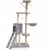 namelis katems - Draskyklė katėms Omna, 139 cm, pilka - 1 nuotrauka
