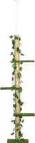 kates draskykle - PawHut draskyklė, montuojama iki lubų, 202-242 cm, laipynė katėms, reguliuojamo aukščio, su apsauga nuo griuvimo, džiutas, žalia ir geltona - 1 nuotrauka