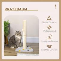 smelis katems - PawHut draskyklė, 62 cm, džiuto stulpas su žaisliniu kamuoliuku, šviesiai pilka+smėlio spalvos, skirta katėms - 7 nuotrauka