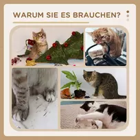 kaciu namelis - PawHut kačių draskyklė, 98 cm, su 2 gultais, žaisliniu kamuoliuku, katėms iki 6kg, kačių baldai, sizalis, smėlio spalvos - 6 nuotrauka