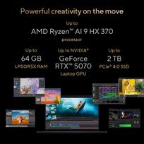 ryzen 9 64 gb - Asus ProArt P16 H7606WP-RJ079X, Ryzen AI 9, 64 GB, 2 TB, 16", NVIDIA GeForce RTX 5070, Juodas (Black) - 17 nuotrauka