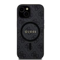 guess pu leather 4g - Guess 4G Collection odinis dėklas su MagSafe iPhone 15/14/13 - Juodas (Black) - 2 nuotrauka