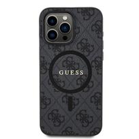 guess pu leather 4g - Guess "PU Leather 4G Colored Ring MagSafe Case iPhone 15 Pro" Black - 2 nuotrauka