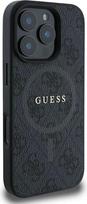 guess pu leather 4g - Guess PU Leather 4G Ring MagSafe dėklas Apple iPhone 16 Pro - Juodas (Black) - 5 nuotrauka