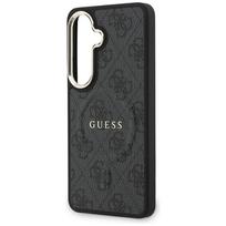guess pu leather 4g - Guess PU Leather 4G Gold Frame Magnetic dėklas skirtas Samsung Galaxy S26 juodos spalvos - 4 nuotrauka