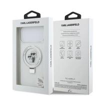iphone 17 pro max deklas - Karl Lagerfeld "Ringstand Karl and Choupette MagSafe Case for Apple iPhone 17 Pro Max" Baltas (White) - 2 nuotrauka