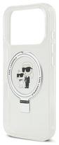 iphone 17 pro max deklas - Karl Lagerfeld "Ringstand Karl and Choupette MagSafe Case for Apple iPhone 17 Pro Max" Baltas (White) - 4 nuotrauka