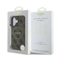 16 plus iphone - Guess "PU Leather 4G Colored Ring MagSafe Case iPhone 16 Plus" Brown - 2 nuotrauka