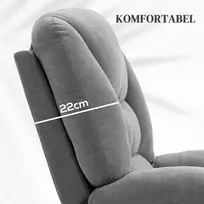 foteliai - Fotelis HOMCOM Televizoriaus, elektrinis atlošiamasis su masažo funkcija, tamsiai pilkas (Dark Grey) - 4 nuotrauka